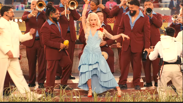 Halftime show stage lighting